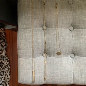 Triple gold colored necklace set